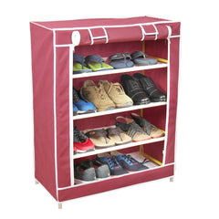 4 LAYERS SHOES RACK WITH COVER