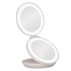 LED FOLDING MAKEUP MIRROR WITH MAGNIFICATION