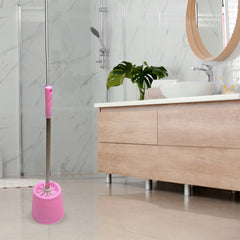 TOILET BRUSH WITH BASE CIRCLE (ASSORTED COLORS)