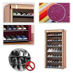 5 LAYERS SHOES RACK WITH COVER