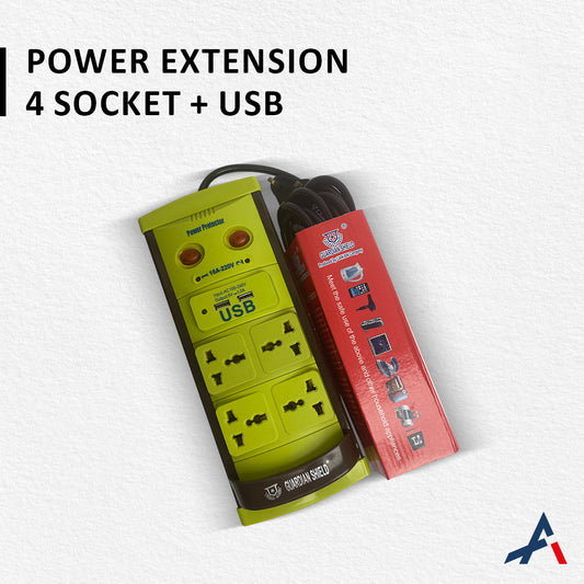 POWER EXTENSION 4 SOCKETS + USB