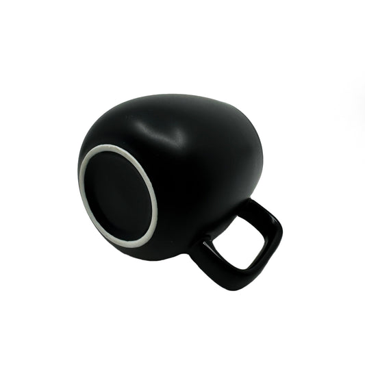 COFFEE MADNESS BLACK CERAMIC MUG