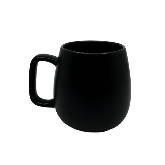 COFFEE MADNESS BLACK CERAMIC MUG