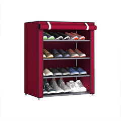 4 LAYERS SHOES RACK WITH COVER