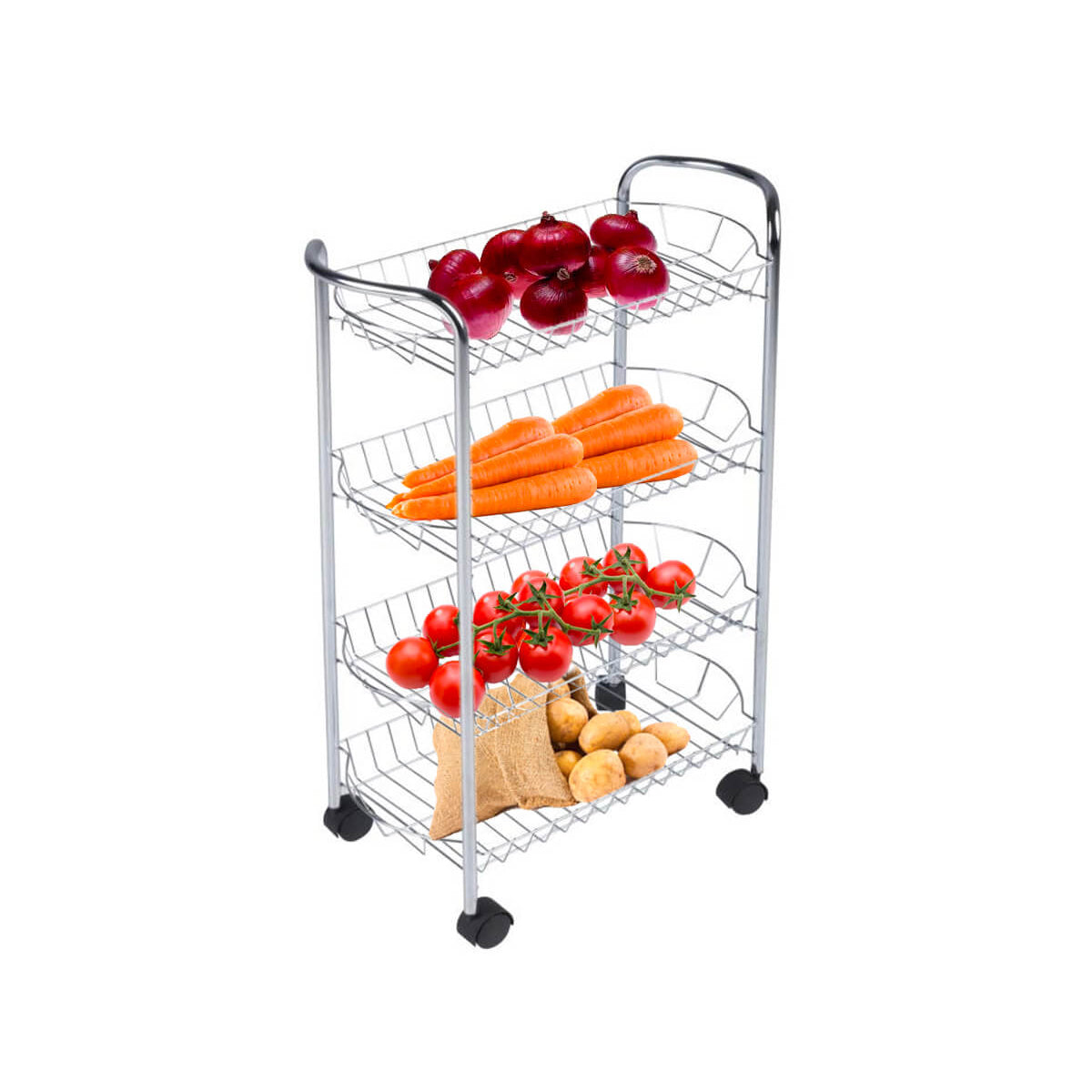 4 LAYERS VEGETABLES RACK STAINLESS STEEL